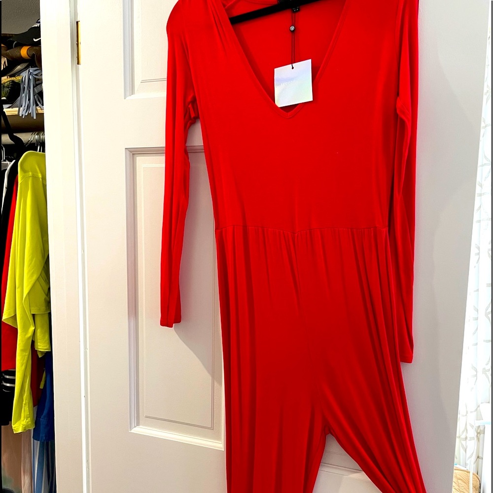 Hot red jumpsuit